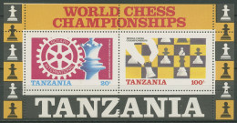 Tansania 1986 Rotary Int. Schach-WM Block 54 Postfrisch (C29798) - Tansania (1964-...)