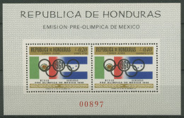 Honduras 1968 Olympische Sommerspiele Mexiko Block 9 Postfrisch (C19125) - Honduras