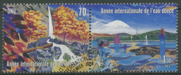 UNO Genf 2003 Jahr Des Süßwassers Berglandschaft Wasserfall 470/71 ZD Gestempelt - Usati