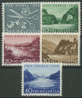 Schweiz 1956 Pro Patria Arbeit Der Frau Seen Flüsse 627/31 Postfrisch - Unused Stamps