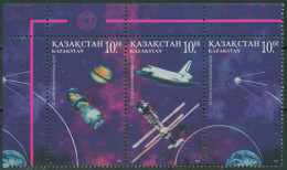 Kasachstan 1997 Tag Der Kosmonautik Sputnik 1 MIR 163/65 ZD Ecke Postfrisch - Kasachstan