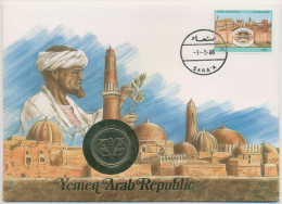 Jemen (Königreich) 1988 Bauwerke Numisbrief 50 Fils (N555) - Yemen