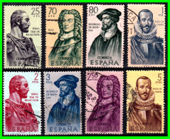 ESPAÑA SELLOS AÑO 1961   - FORJADORES DE AMERICA  – SERIE - - Used Stamps