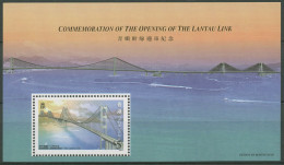 Hongkong 1997 Bauwerke Lantau-Brücke Block 53 D Postfrisch (C99229) - Blocks & Sheetlets