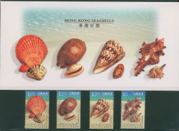 Hongkong 1997 Muscheln Und Schnecken 830/33 Im Folder Postfrisch (C99248) - Unused Stamps