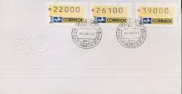 Brasilien 1993 Ersttagsbrief Satz 22000/26100/39000 ATM 4 S4 FDC (X80258) - Vignettes D'affranchissement (Frama)