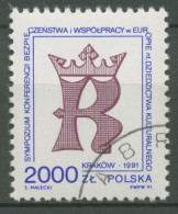 Polen 1991 Sicherheit Und Zusammenarbeit KSZE 3333 Gestempelt - Gebraucht