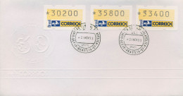 Brasilien 1993 Ersttagsbrief Satz 30200/35800/53400 ATM 4 S5 FDC (X80259) - Vignettes D'affranchissement (Frama)