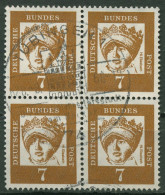 Bund 1961 Bedeutende Deutsche 348 Y 4er-Block Gestempelt - Usati