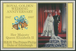 Jersey 1997 Königin Elisabeth II. Und Prinz Philip Block 16 Postfrisch (C90793) - Jersey