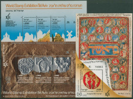Israel 1985 ISRAPHIL '85 Felsendom Block 28/30 Mit Aufdruck, Postfrisch (C61244) - Blokken & Velletjes