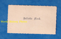 Carte De Visite Ancienne - Juliette FLECK - Ville à Situer - Généalogie Histoire Patronyme - Visiting Cards