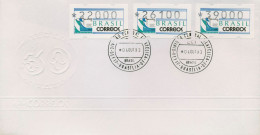 Brasilien 1993 Automatenmarken Satz 22000/26100/39000 ATM 5 S4 FDC (X80265) - Franking Labels