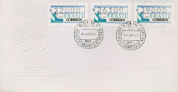 Brasilien 1993 Automatenmarken Satz 22000/26100/39000 ATM 5 S4 FDC (X80265) - Automatenmarken (Frama)