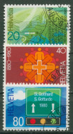 Schweiz 1980 Ereignisse Meteorologie Gotthardtunnel 1184/86 Gestempelt - Used Stamps