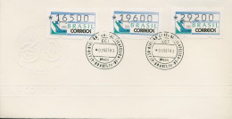 Brasilien 1993 Automatenmarken Satz 16500/19600/29200 ATM 5 S3 FDC (X80264) - Frankeervignetten (Frama)