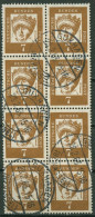 Bund 1961 Bedeutende Deutsche 348 Y 8er-Block Gestempelt - Usati