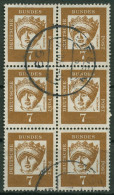 Bund 1961 Bedeutende Deutsche 348 Y 6er-Block Gestempelt - Usati