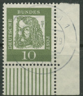 Bund 1961 Bedeutende Deutsche 350 Y W UR Ecke 4 Gestempelt - Usati