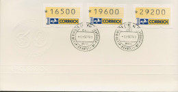 Brasilien 1993 Ersttagsbrief Satz 16500/19600/29200 ATM 4 S3 FDC (X80257) - Automatenmarken (Frama)