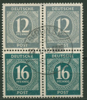 Alliierte Besetzung 1946 ZD Aus Markenheftchen S 294 4er-Block Gestempelt - Usati