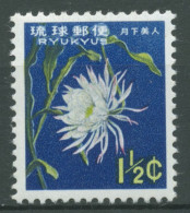 Ryukyu-Inseln 1963 Freimarke Pflanzen Kakteen 136 Postfrisch - Riukiu-eilanden