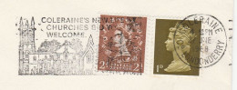 CHURCH Cover 1968 COLERAINE's NEW LIFE CHURCHES Slogan Illus Church Coleraine Gb Stamps Christianity - Covers & Documents