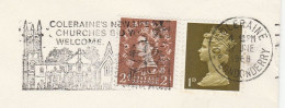 CHURCH Cover 1968 COLERAINE's NEW LIFE CHURCHES Slogan Illus Church Coleraine Gb Stamps Christianity - Briefe U. Dokumente