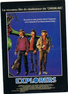 CPM..AFFICHE CINEMA SUR CARTE..EXPLORERS..2 SCANS - Affiches Sur Carte