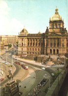 PRAGUE, ARCHITECTURE, MUSEUM, TRAM, CARS, MONUMENT, STATUE, CZECH REPUBLIC, POSTCARD - Tchéquie