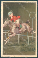 Artist Signed Colombo E. Children Horse Sport Serie 2327 Postcard HR2677 - Autres & Non Classés