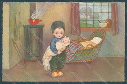 Artist Signed Colombo E. Boy Baby Dutch Serie 2032-3 Postcard HR2686 - Autres & Non Classés
