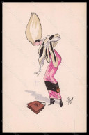 Artist Signed Plum Fashion Glamour Lady Mode Hand Painted G H Paris Pc VK6212 - Andere & Zonder Classificatie