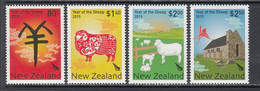 2015 New Zealand Year Of The Sheep Chinese New Year  Complete Set Of 4 MNH @ BELOW FACE VALUE - Unused Stamps