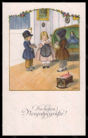 Artist Signed Pauli Ebner Children Doll MM Vienne 1202 Postcard VK5763 - Andere & Zonder Classificatie