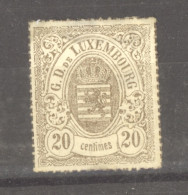Luxembourg  :  Mi  19a  (*)  Graubraun - 1859-1880 Armarios