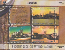 2019 Paraguay Reconstruction Port Harbour Miniature Sheet Of 4 MNH - Paraguay