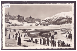 ST MORITZ - AVION DE LA SWISSAIR SUR LE LAC GELE - TB - Saint-Moritz