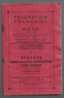 FEDERATION FRANCAISE DE BOXE. 1957. - Sport