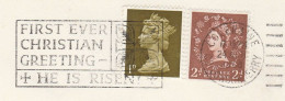 Religion 1968 Cover Coleraine FIRST EVER CHRISTIAN GREETING He Is RISEN Illus CROSS SLOGAN  Gb Stamps - Brieven En Documenten