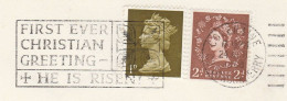 1968 Cover Coleraine FIRST EVER CHRISTIAN GREETING He Is RISEN Illus CROSS SLOGAN  Gb Stamps Religion - Covers & Documents