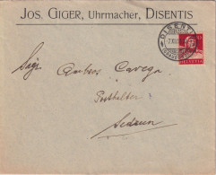 Motiv Brief  "Giger, Uhrmacher, Disentis"       1918 - Lettres & Documents