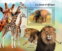 Niger 2023, Animals Of Africa, Giraffe, Elephant, Lion, BF - Níger (1960-...)