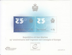 2013 San Marino Council Of Europe Miniature Sheet Of 2 MNH @ BELOW Face Value - Unused Stamps