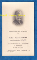 Faire Part De Décés - MANNEVILLE , 1962 - Marie Louise DEVAUX épouse D' Auguste LHIEURY - Femme Morte à 61 Ans - Esquela
