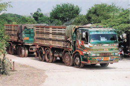 THAILANDE CAMION ET REMORQUE PHOTO 15 X 10 CM - Automobiles