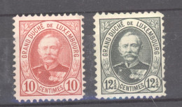 Luxembourg  :  Mi  57A-58A  * - 1891 Adolphe De Face