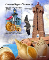 Niger 2023, Lighthouse, Shells, Birds, BF - Marine Web-footed Birds