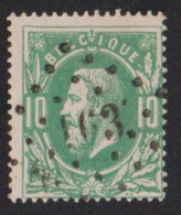 N°30  N°163 HAL  OBL A POINT - 1869-1883 Leopold II