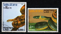 LAOS - 1986 - FAUNA - SERPENTI - USATI - Laos